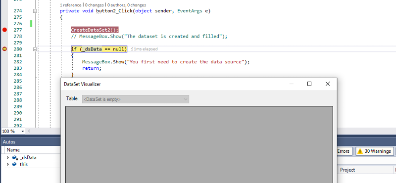 Dataset Empty Why ??