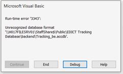 Solved: Error 3343 Unrecognised database format in MS Access | Experts ...