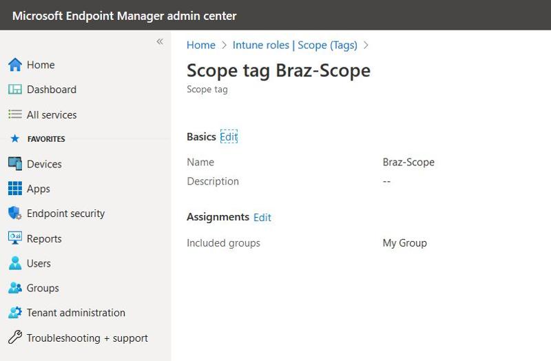 Solved: MS Intune Scope Tags and Roles | Experts Exchange