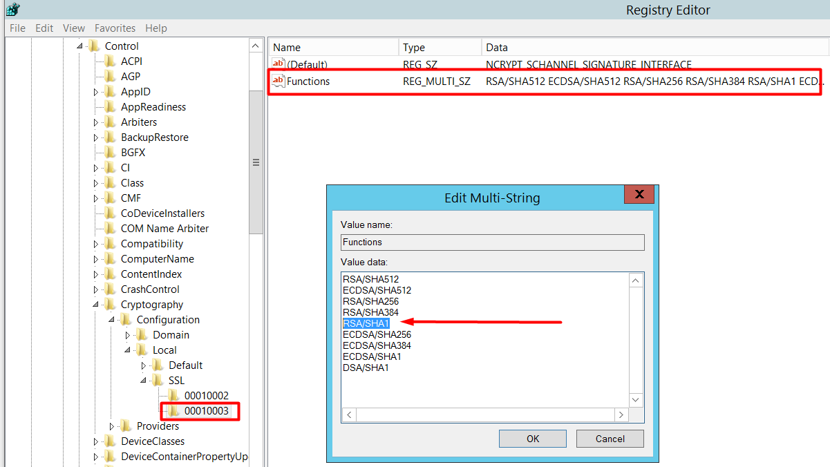 Solved cannot re enable tls 1 0 and 1 1 on windows server 2012 r2