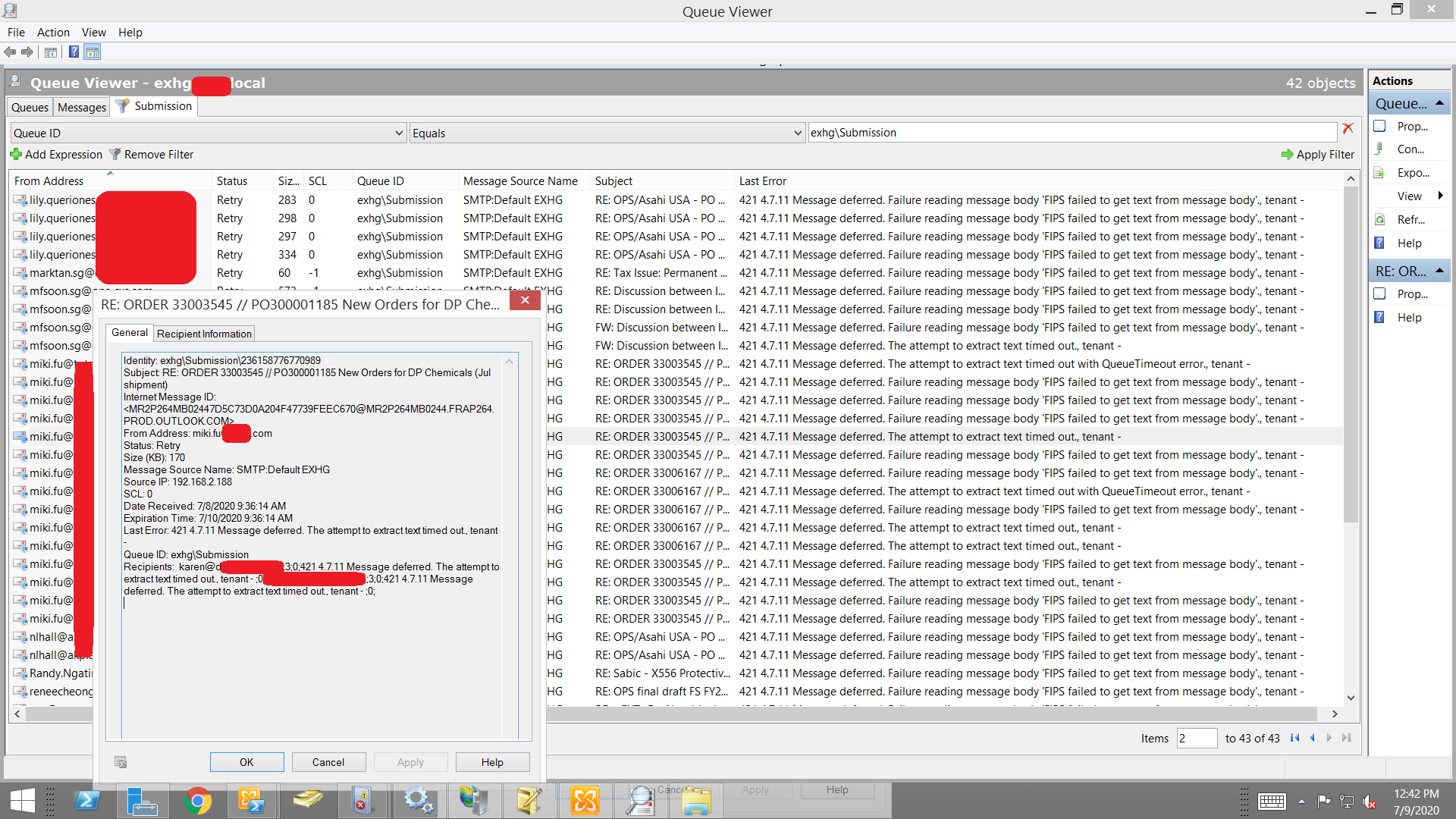 Solved Exchange 2013 Mails stuck in Shadow Redundancy with Status