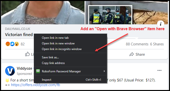 brave browser windows context menu