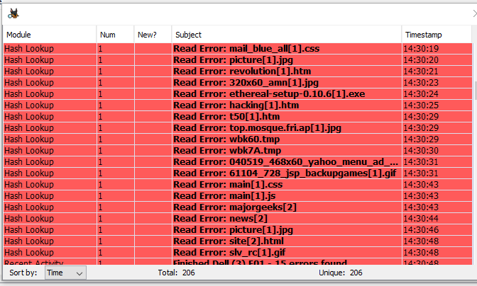 autopsy tool hash lookup error No known hash set | Experts Exchange