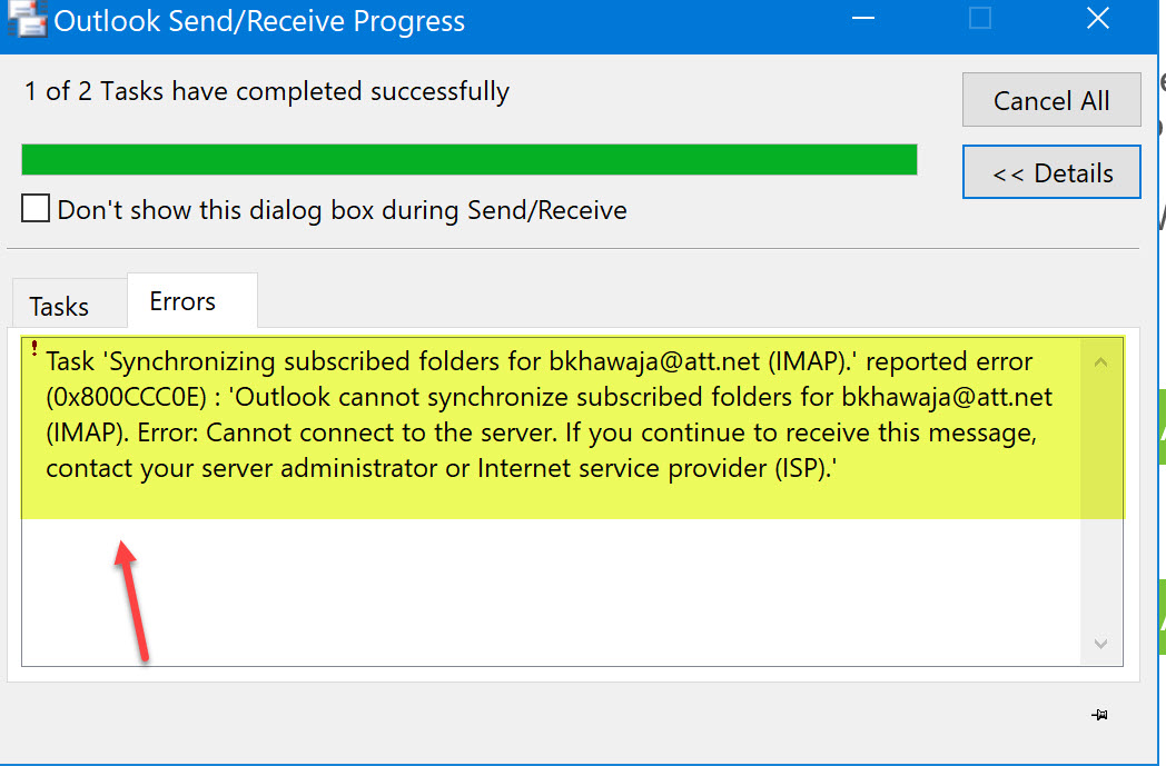 Solved Outlook using IMAP Problems Experts Exchange