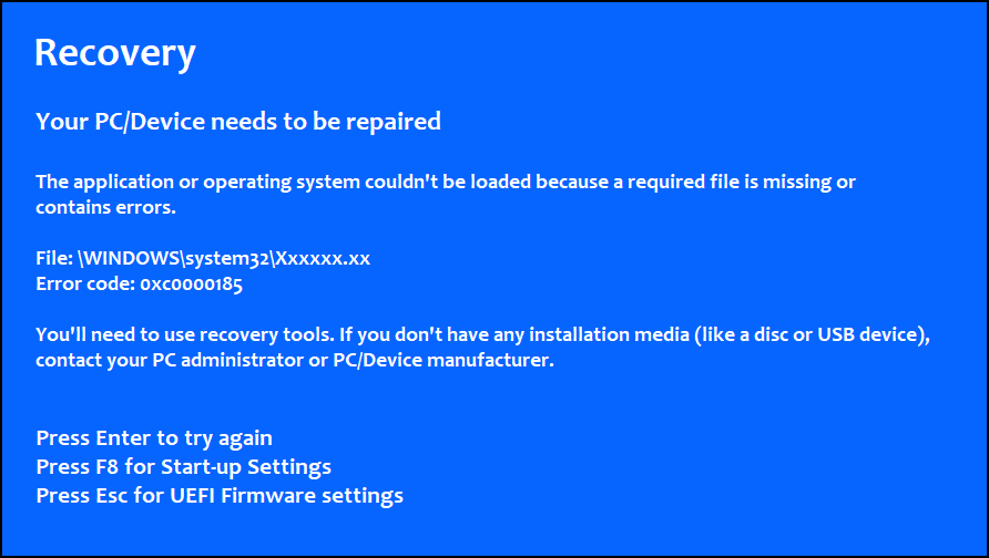 windows blue screen after 4 11 update