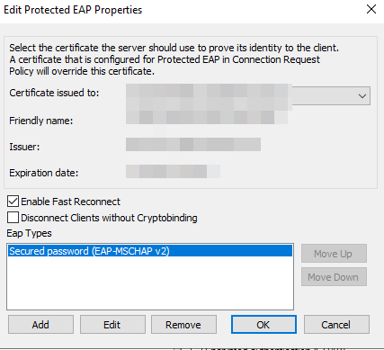 Solved: Client authentication issue on NPS server when using external