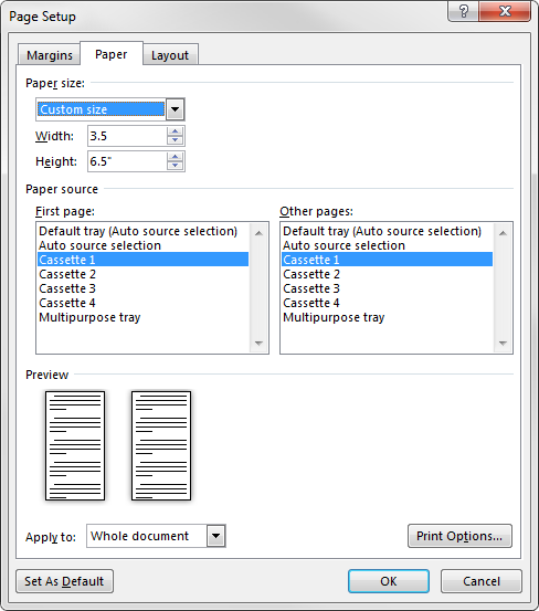 Solved: MS Word 2016 - Custom Paper size is NOT persisting | Experts ...