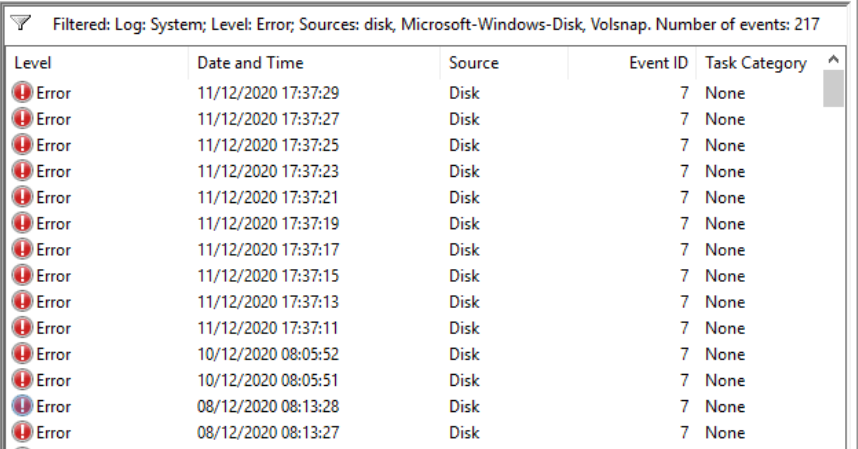 Solved: Bad Block errors on Windows 2016 server | Experts Exchange