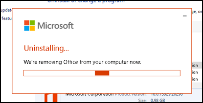 uninstalling microsoft office 32bit on 64 bit windows 7