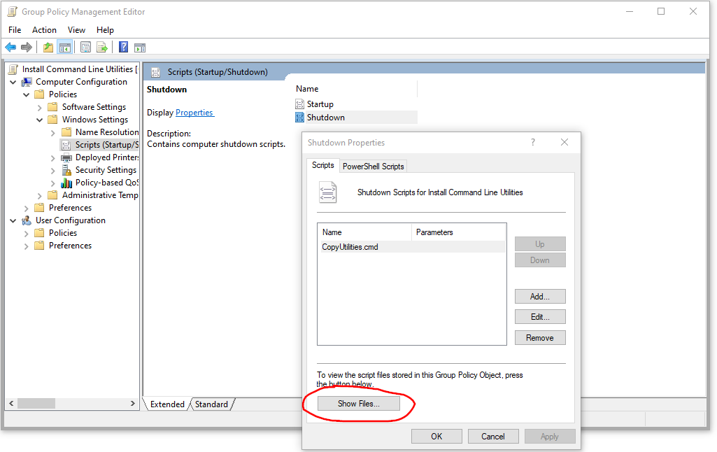 Purchase Show Files Solved: Where to put files supporting GPOs? How to best prep for ...