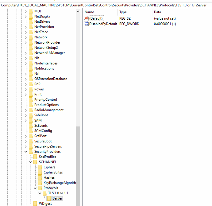 Solved: Disable TLS 1.0 And TLS 1.1 | Experts Exchange