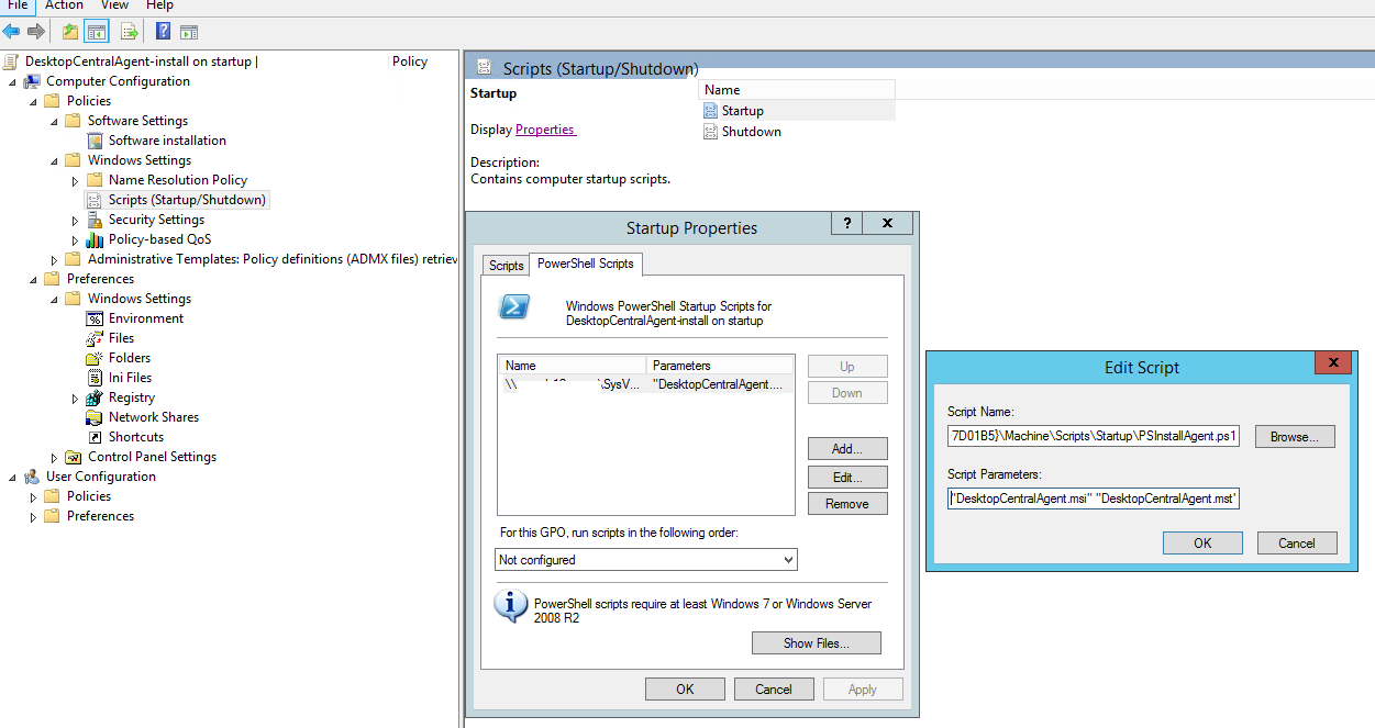 Solved: Modify existing group policy that runs PowerShell script ...