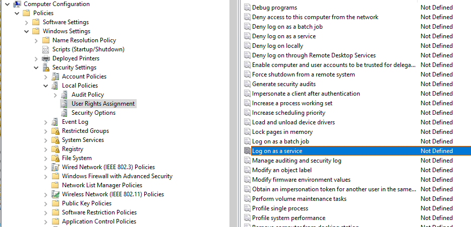 Solved: NT Service\MSSQL$MICROSOFT##WID BLOCKED BY GROUP POLICY ...