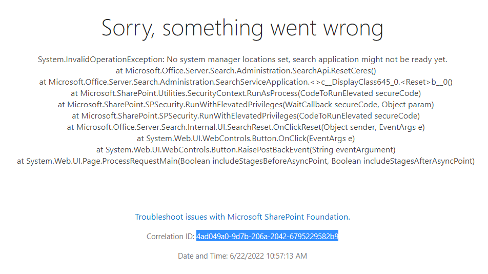 Solved: Sharepoint Search Service is failing | Experts Exchange