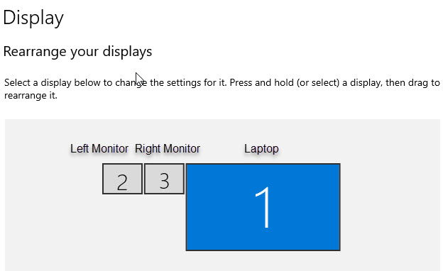 windows 10 multiple monitors laptop closed