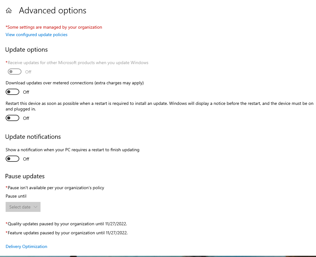 Solved Windows Updates Settings stuck And Can t Be Removed From 