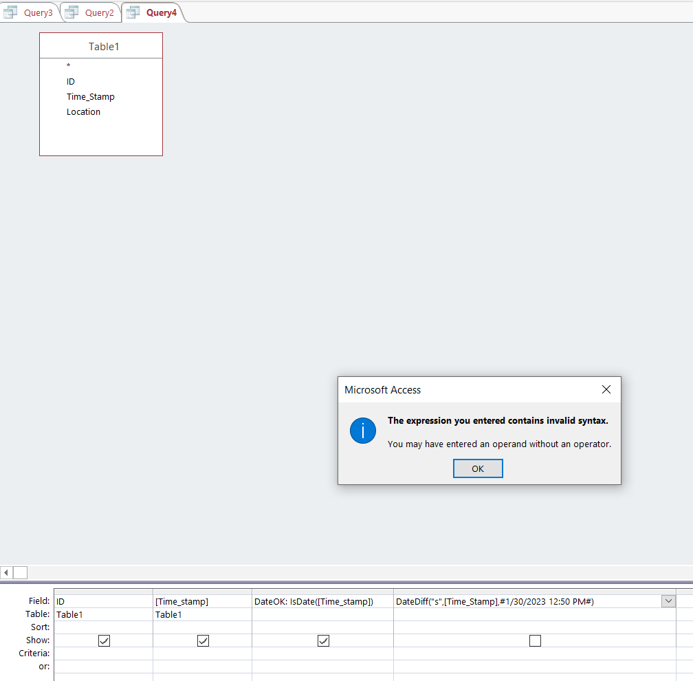 Solved: How to filter in MS Access for date/time values in a query ...