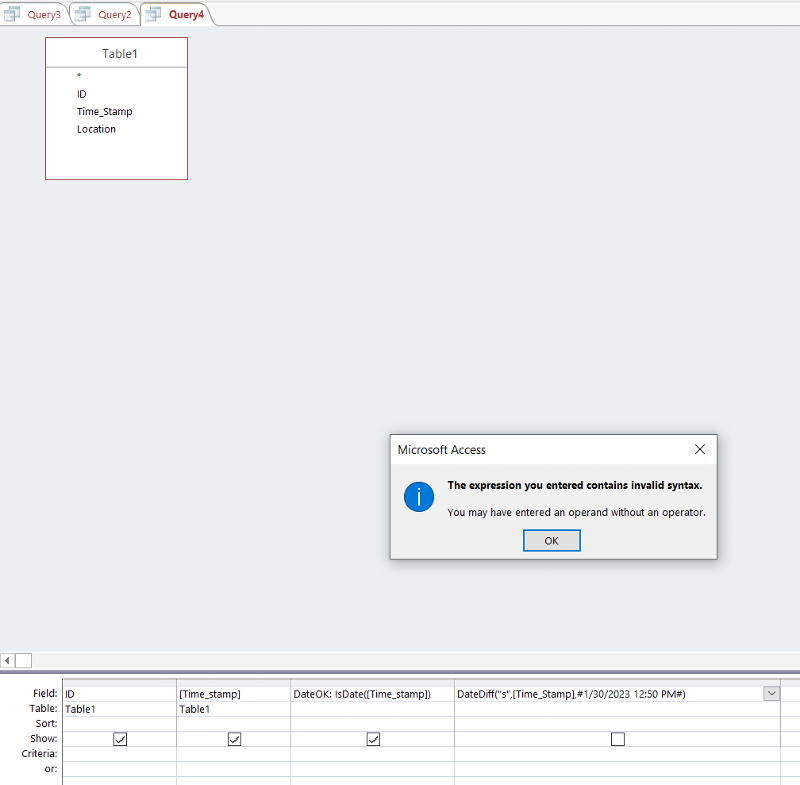 Solved: How to filter in MS Access for date/time values in a query ...