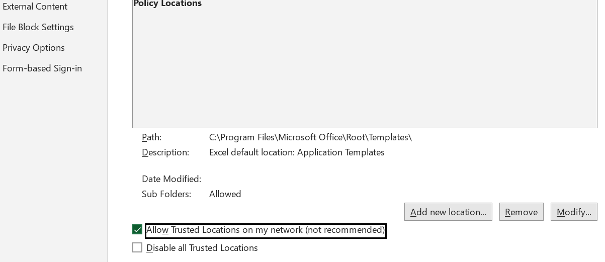 Solved open and saving default location is not working properly in