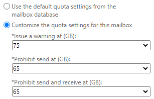 Mailbox Databases Quota