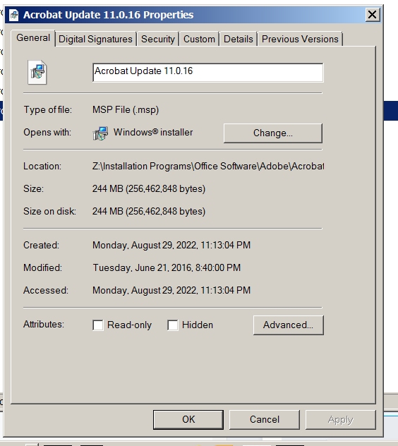 Msp File Solved: MSP file issue | Experts Exchange