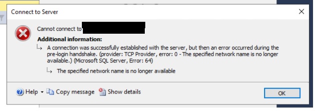 Solved: Getting an error message in SQL Server Management Studio about ...