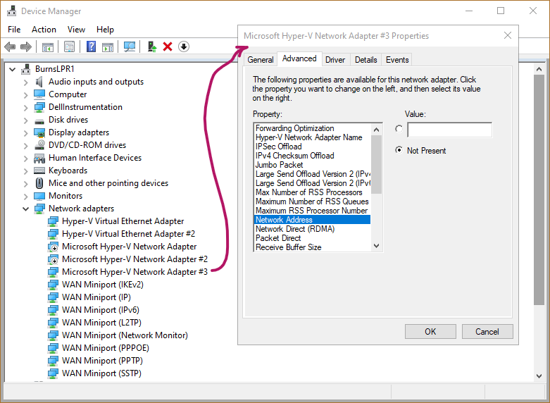 Solved: Hyper-V won't let me change static MAC address of VM | Experts ...