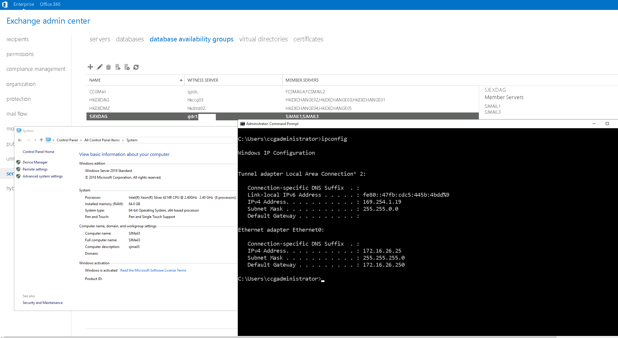 Solved: Exchange DAG IP does not appear in Exchange member server ...