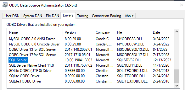 Solved: Write conflict in Access using SQL Client 11 ODBC Driver ...
