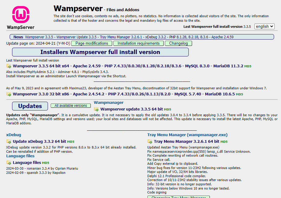Solved: How can I update phpMyAdmin on WAMP when it's not in the Tray ...