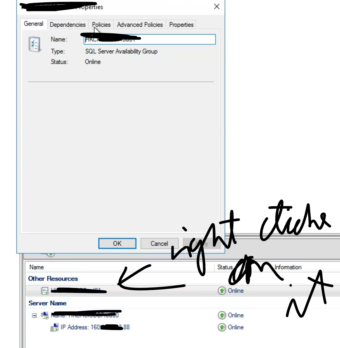 Solved: The listener is not configured for the availability group for ...