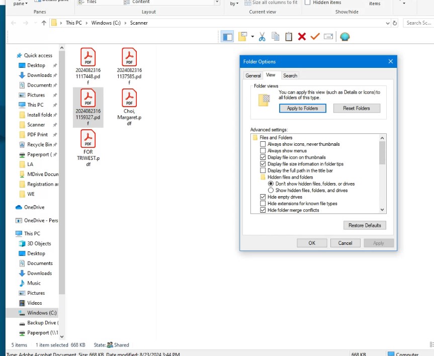 Solved: Cannot see preview pane in File Explorer | Experts Exchange