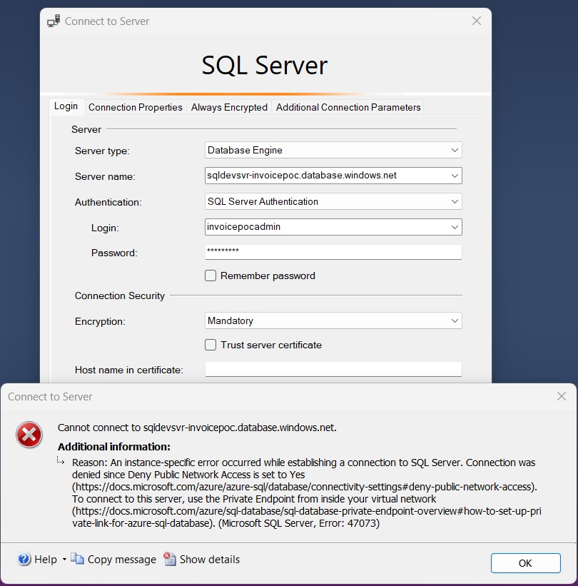 Sql Developer Add Private Ip Address How to connect to Azure SQL via P2S VPN and Private Link | Experts Exchange