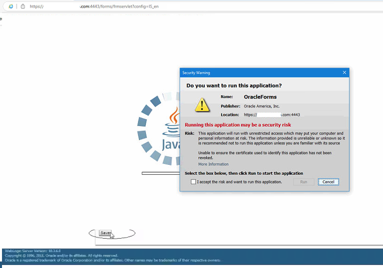 SSL warning in Oracle Weblogic | Experts Exchange