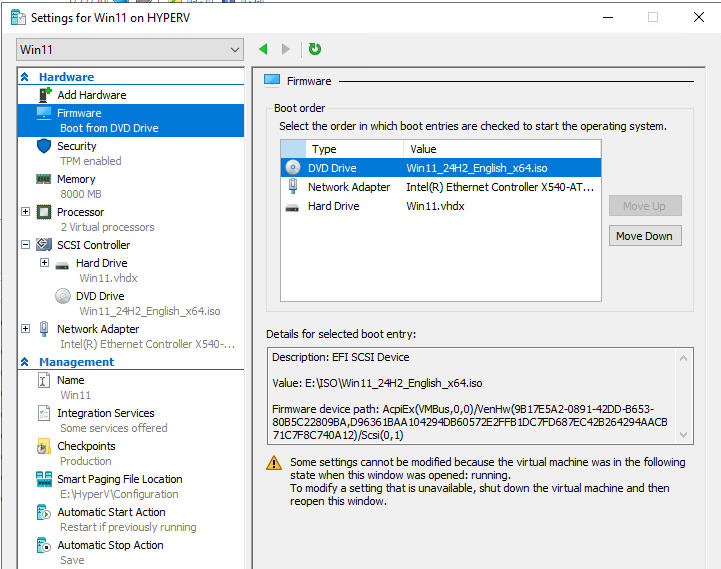 Solved: Windows 11 VM fails to display Setup menu | Experts Exchange