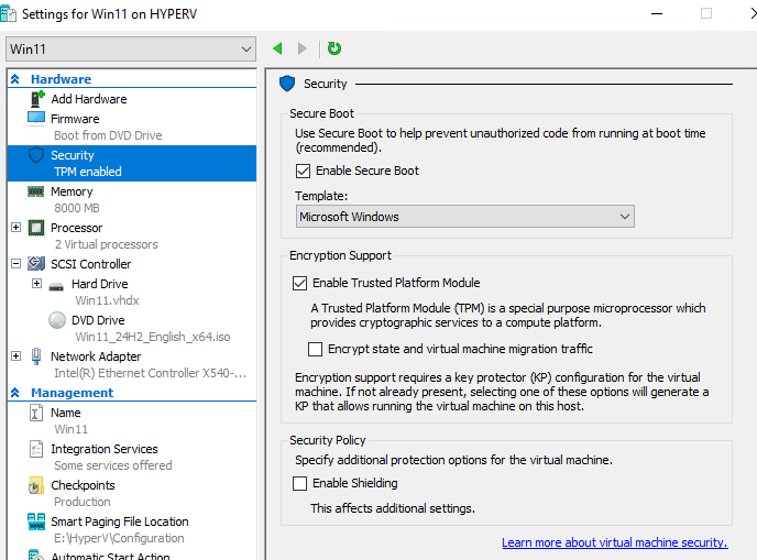Solved: Windows 11 VM fails to display Setup menu | Experts Exchange