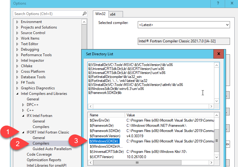 Configure Visual Studio 2019 to use a bunch of Environment variables ...