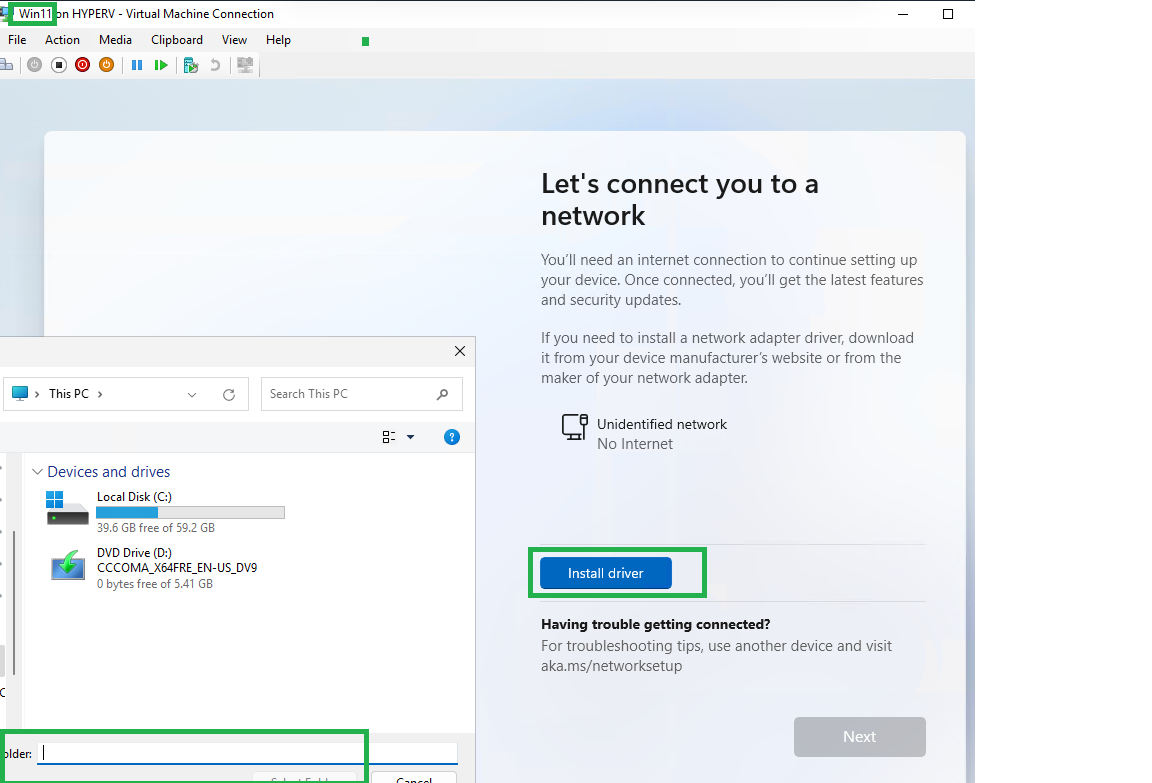Solved: Windows 11 VM asking for Network Adapter Driver | Experts Exchange