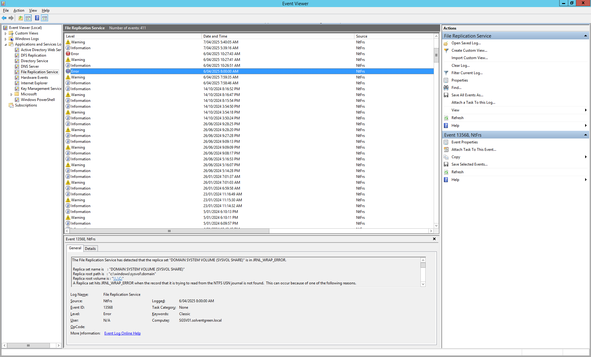 Eventrecordid Solved: Domain controller crashing with no working backup - Error: The ...
