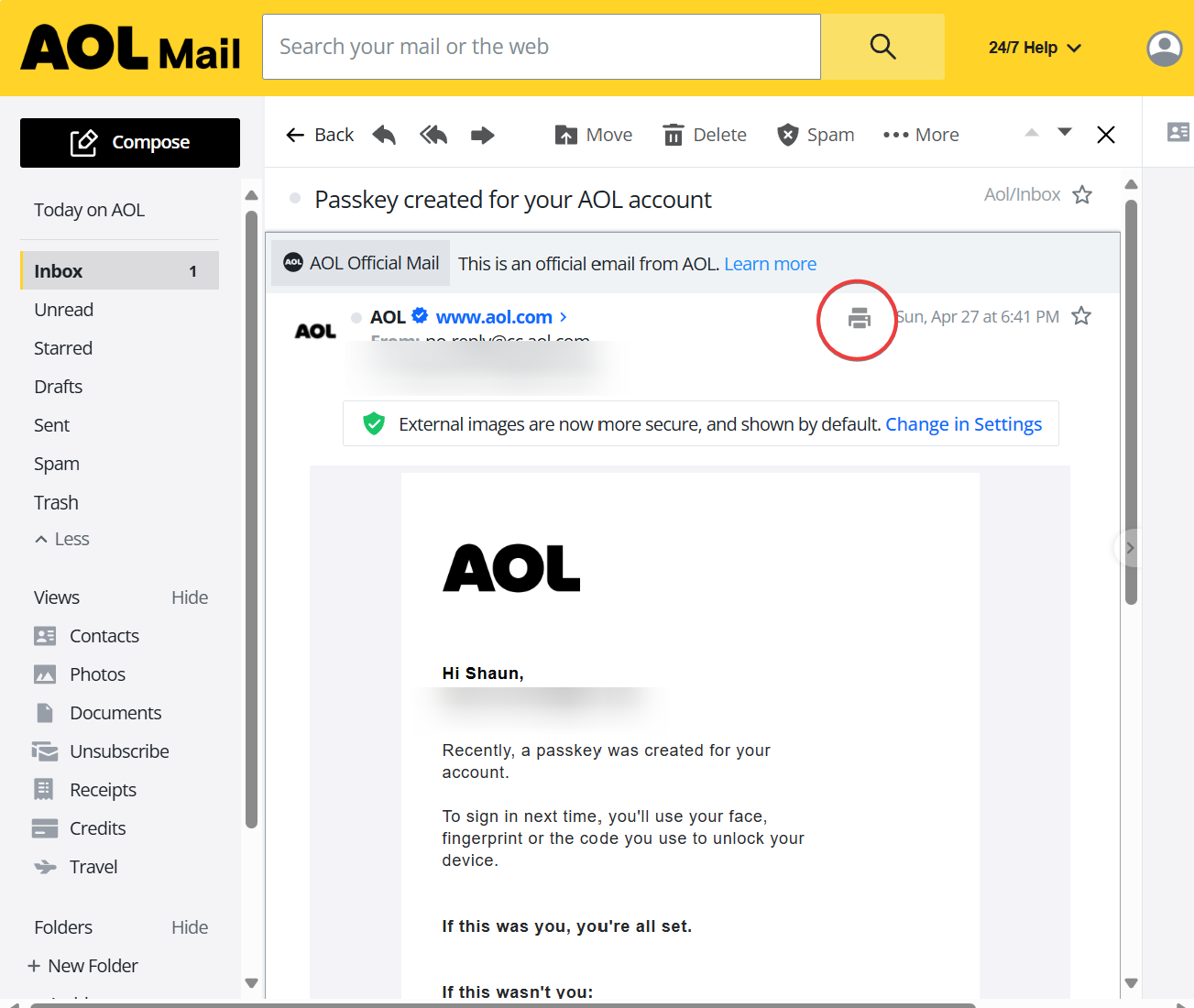 Solved: How can I convert an email received in by web browser based AOL ...