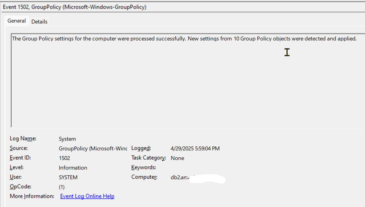 Group Policy is not being applied on a Windows server 2022. | Experts ...