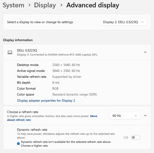 Solved: Maximum refresh rate for my monitor | Experts Exchange