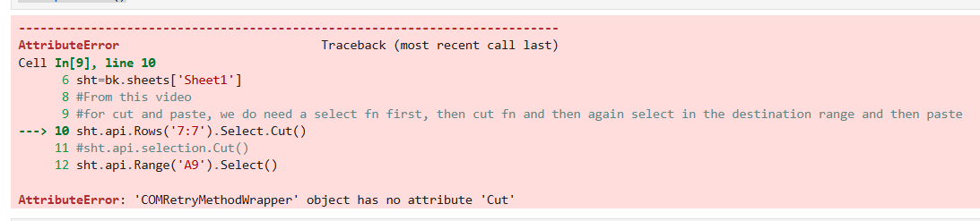 pythonL:xlwings: cut and paste a range | Experts Exchange