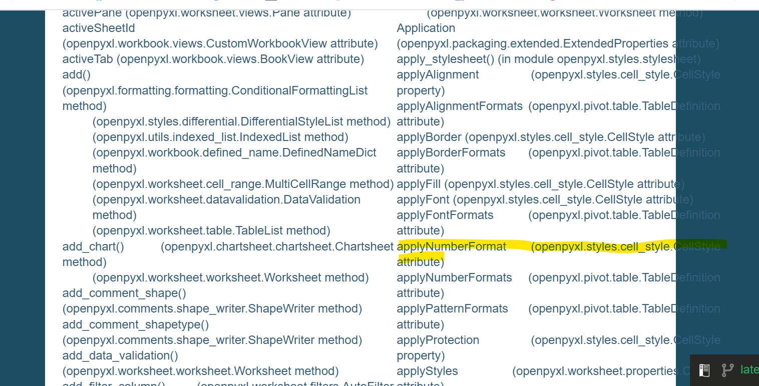 Solved: python:openpyxl, pdf of the contents in the official website ...