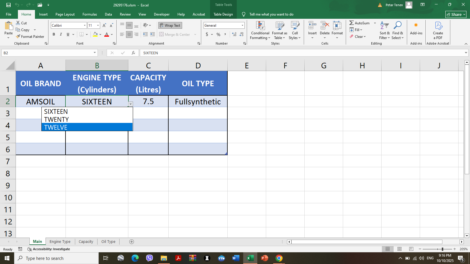 Solved: 200 Columns in the second Worksheet “Engine type” | Experts ...
