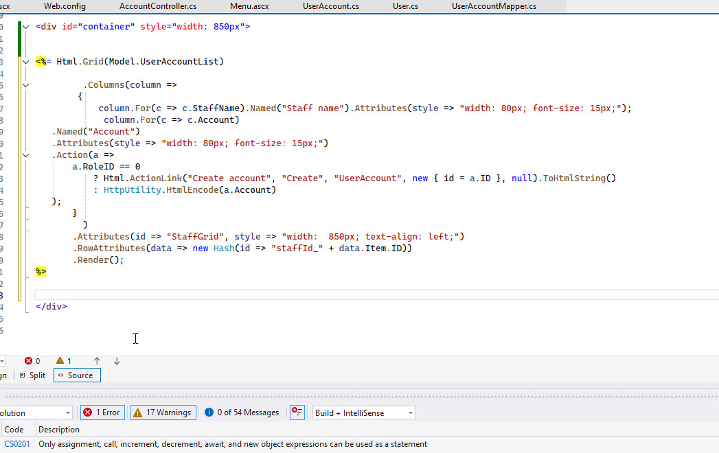 Solved: How to add conditional ActionLink to ASP.Net MVC Html.Grid ...