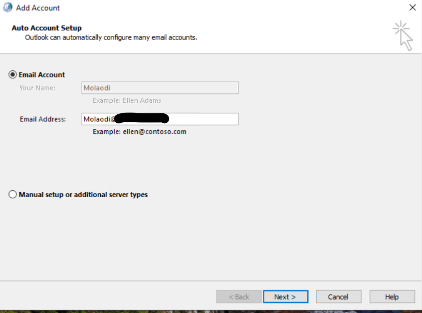 Were sorry we couldn't set up your account automatically. To try ...